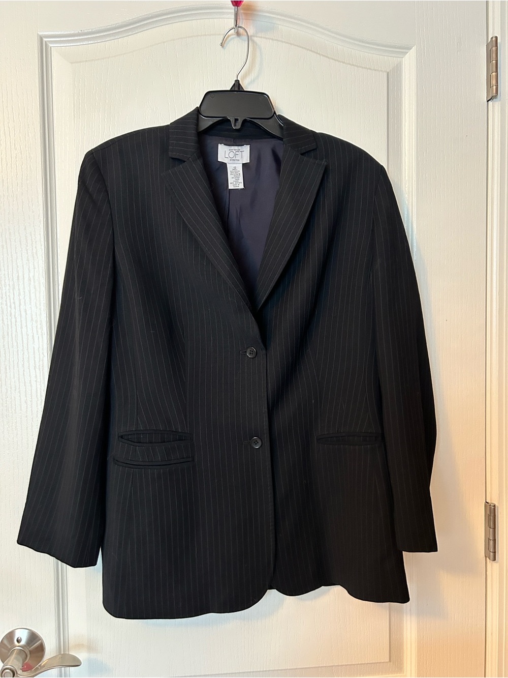 LOFT Black Pinstripe Women's Blazer